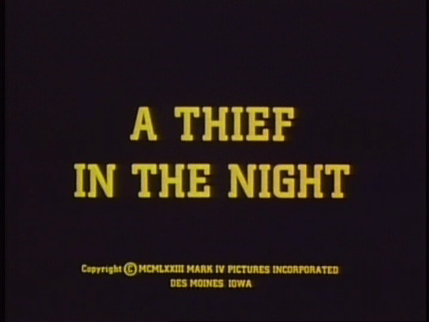 A Thief In The Night A Distant Thunder Happyotter